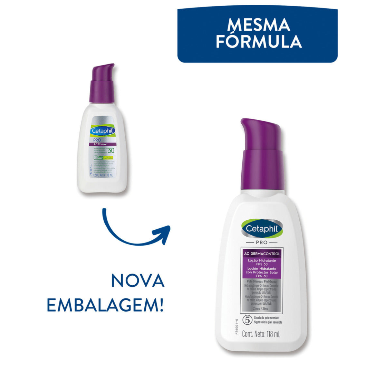 Loção Hidratante Facial Pro AC Dermacontrol FPS 30 118mL