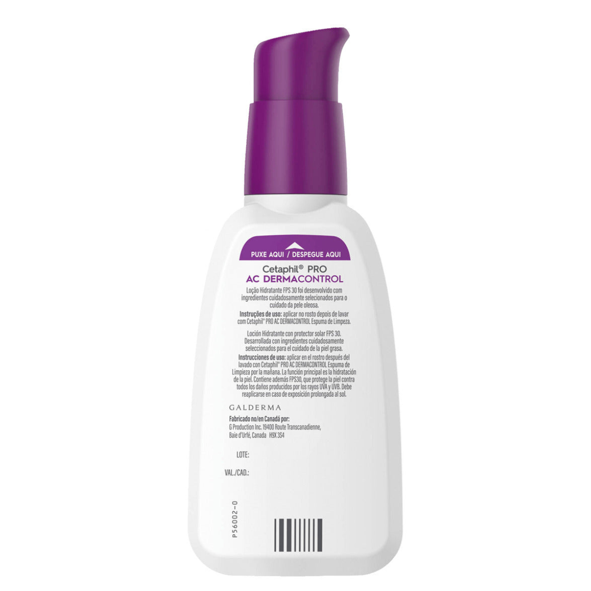 Loção Hidratante Facial Pro AC Dermacontrol FPS 30 118mL